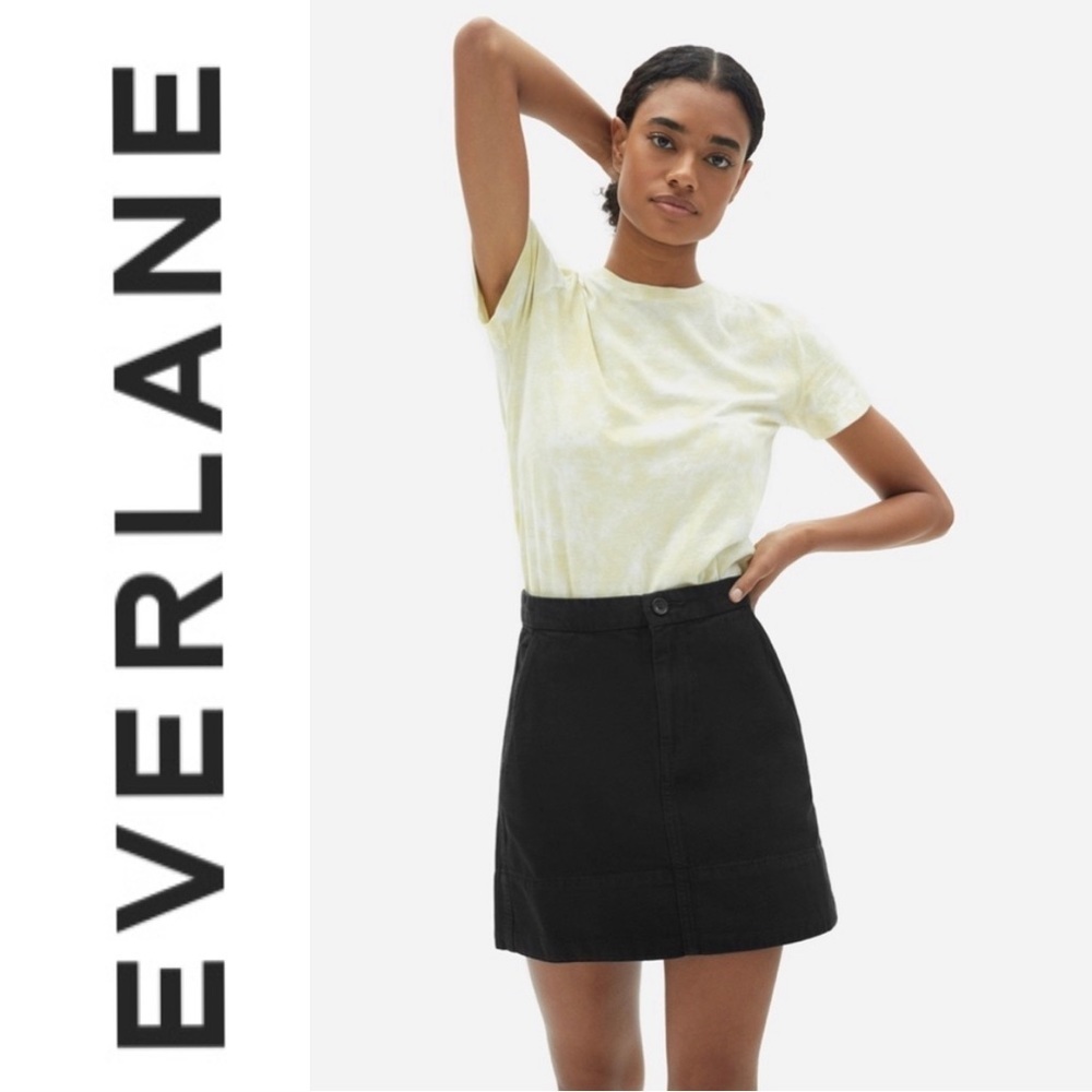 Everlane Canvas Stamp Skirt in Black - Size 2 - NWT Host Pick!! 🎊🎉